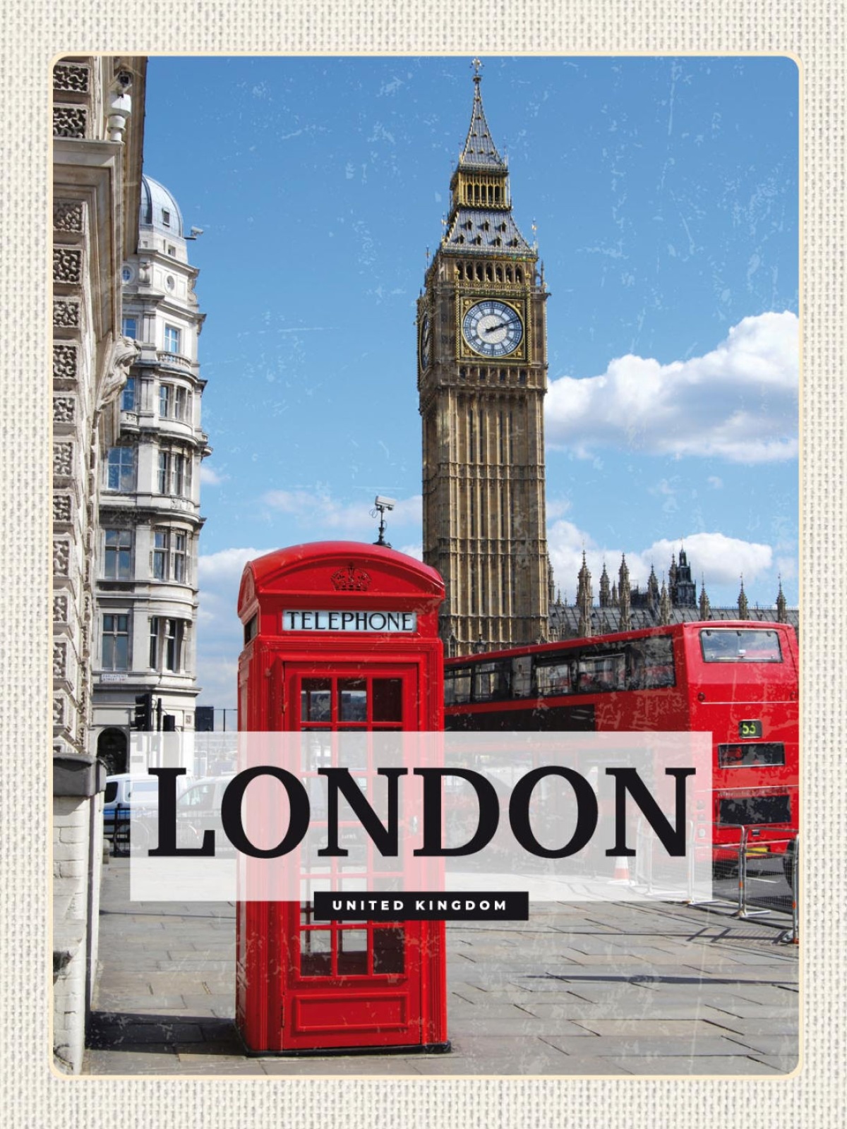 Schild London Big Ben England UK Großbritannien 12x18 20x30 30x40 Blech od. Holz