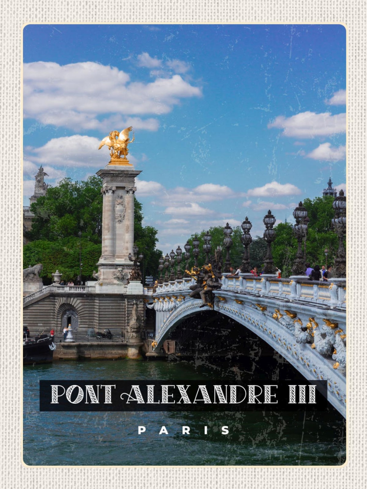 Schild Pont Alexandre III Paris Frankreich 12x18 20x30 30x40 Blech od. Holz