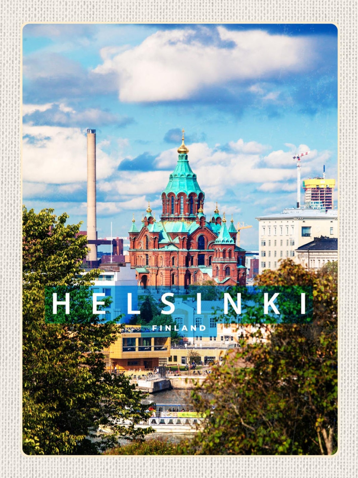 Schild Helsinki Finland Finnland Dom Kathedrale 12x18 20x30 30x40 Blech/Holz