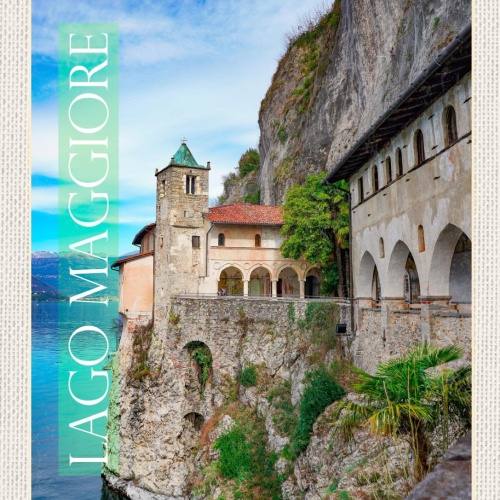 Schild Lago Maggiore ITA CH Santa Caterina Sasso 12x18 20x30 30x40 Blech/Holz