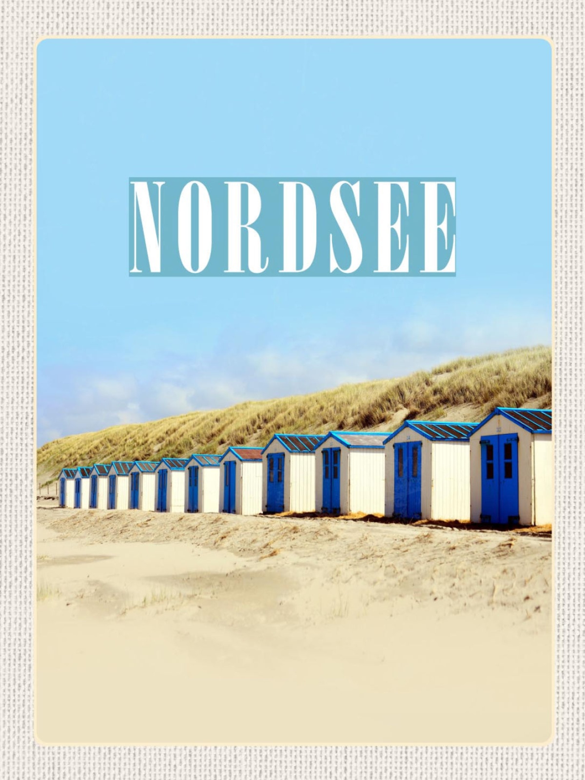 Schild Nordsee Küste Strand Strandhütte Meer D EU 12x18 20x30 30x40 Blech/Holz