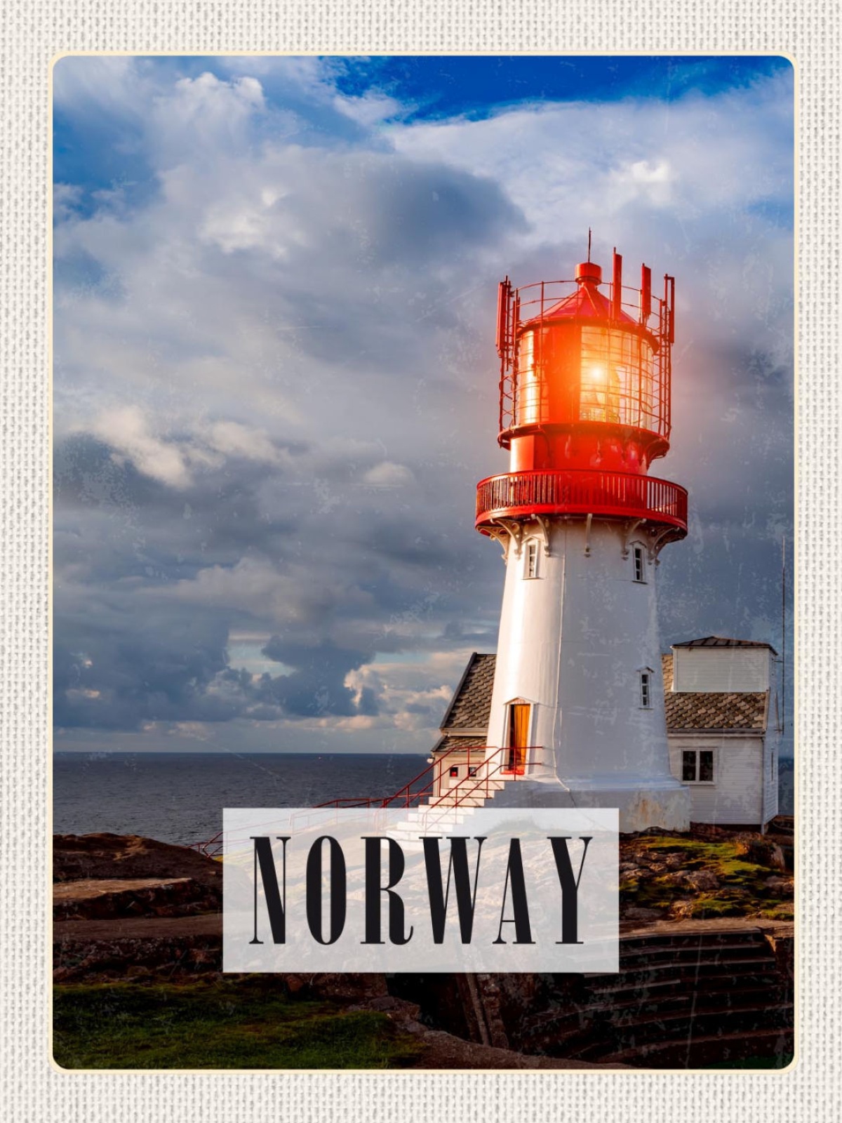 Schild Norway Norwegen Lindesnes Fyr Leuchtturm 12x18 20x30 30x40 Blech/Holz