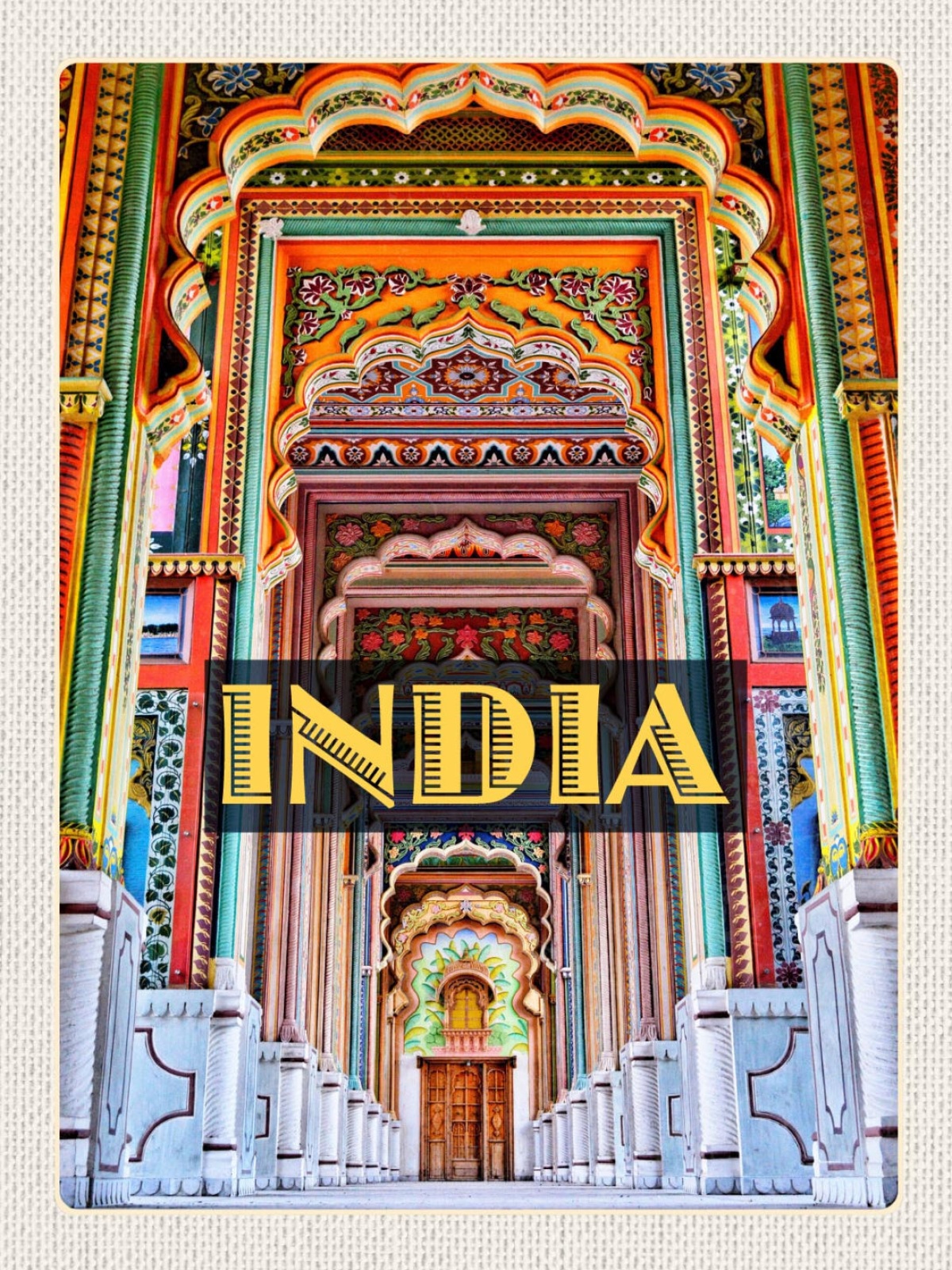 Schild India Indien Patrika Gate Tor Jawahar Garten 12x18 20x30 30x40 Blech/Holz