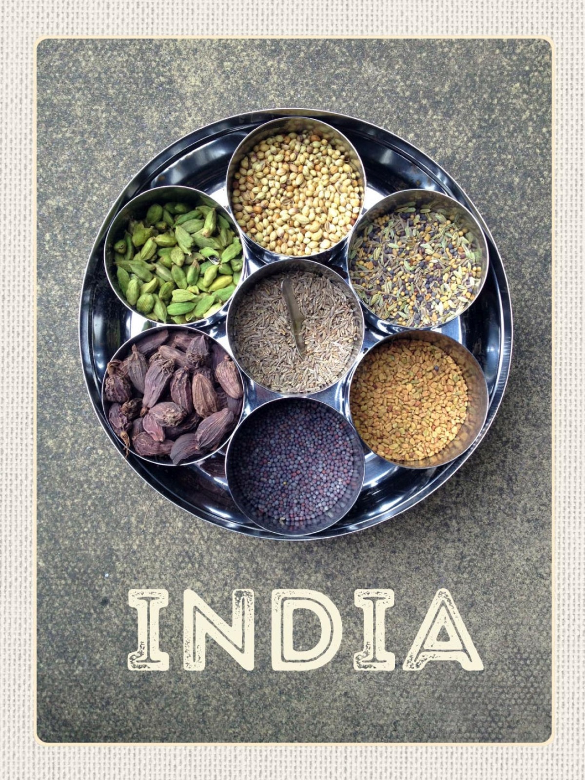 Schild India Indien Indische Gewürze Curry Essen 12x18 20x30 30x40 Blech/Holz