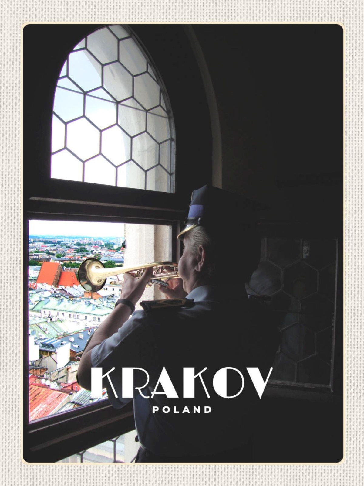 Schild Krakov Poland Krakau Polen Trompeter Stadt 12x18 20x30 30x40 Blech/Holz