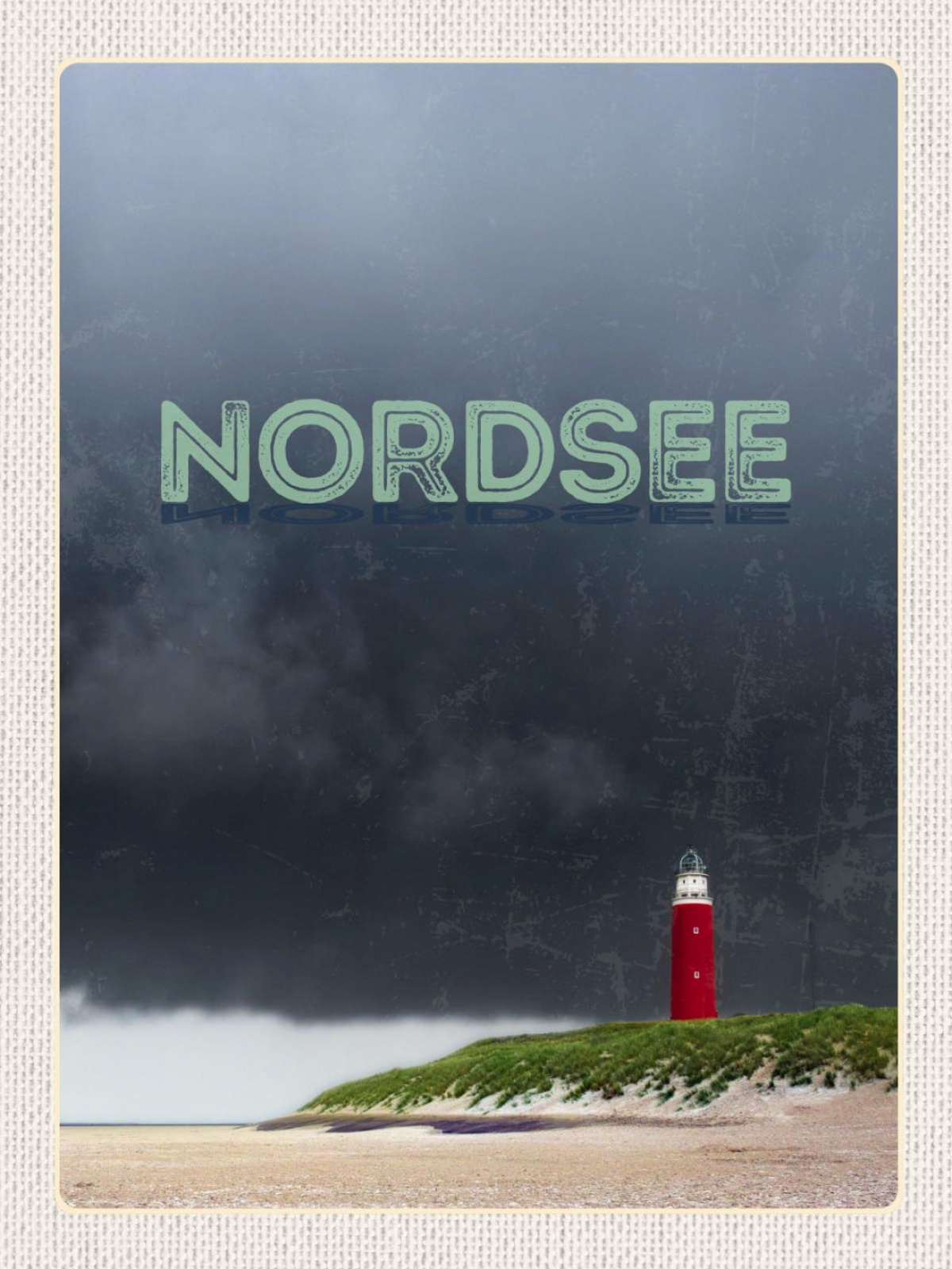 Schild Nordsee Küste Strand Leuchtturm Meer D EU 12x18 20x30 30x40 Blech/Holz