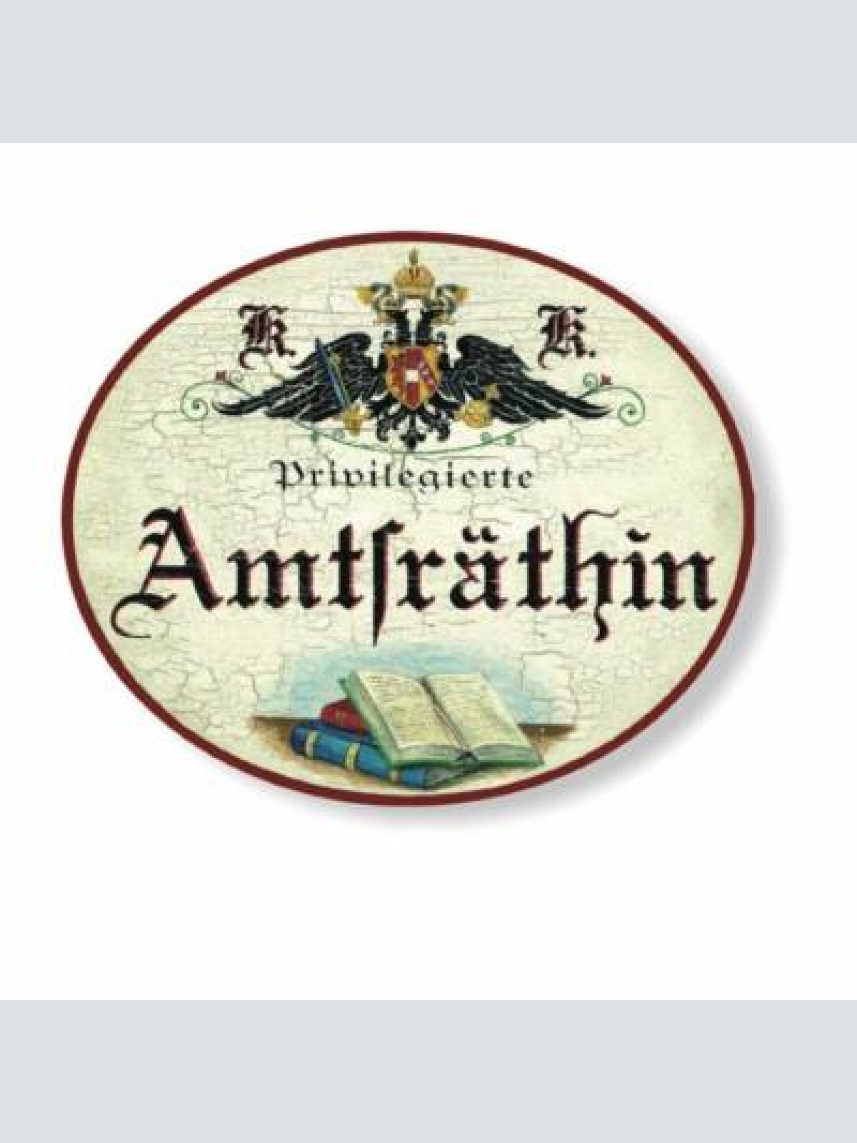 Kuk nostalgie holzschild privilegierte amtsräthin