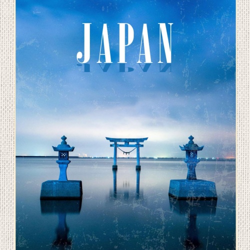 Schild Japan Einoo Tsurugi Shrine Toori Shinto Tor 12x18 20x30 30x40 Blech/Holz