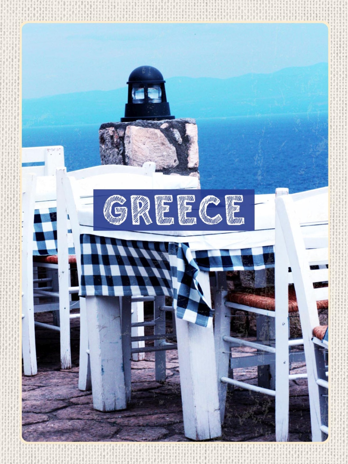 Schild Greece Griechenland Tisch Restaurant Imbiss 12x18 20x30 30x40 Blech/Holz
