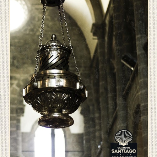 Schild Camino De Santiago Jakobsweg Laterne ESP 12x18 20x30 30x40 Blech/Holz