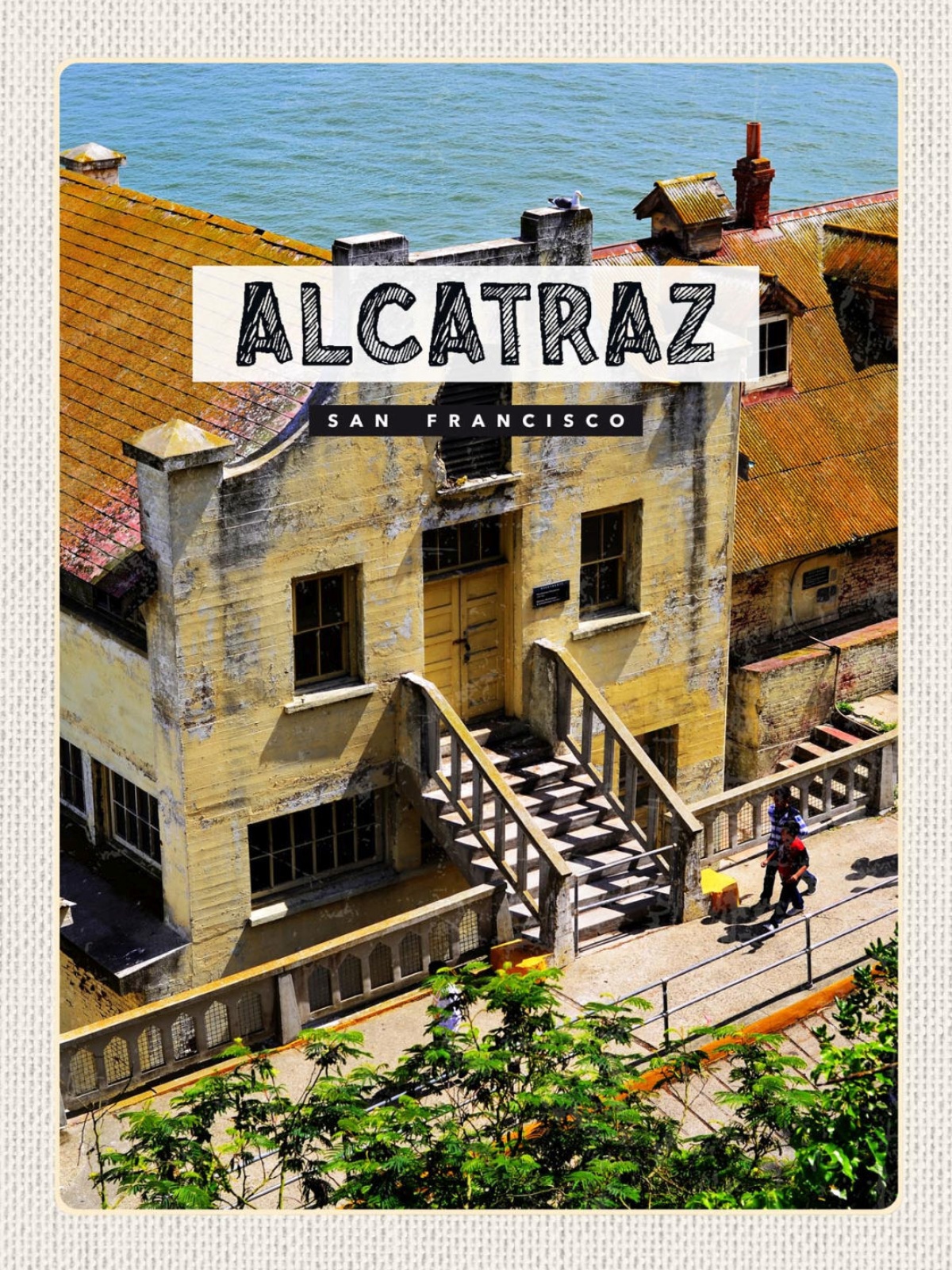 Schild Alcatraz San Francisco Gefängnis Insel USA 12x18 20x30 30x40 Blech/Holz