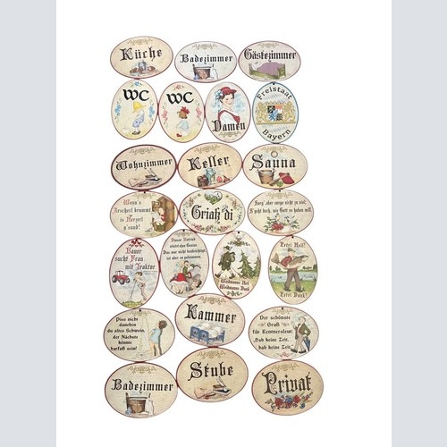 Holz Türschild WC Keller Privat Werkstatt Stube Eingang 13 x 18 cm diverse