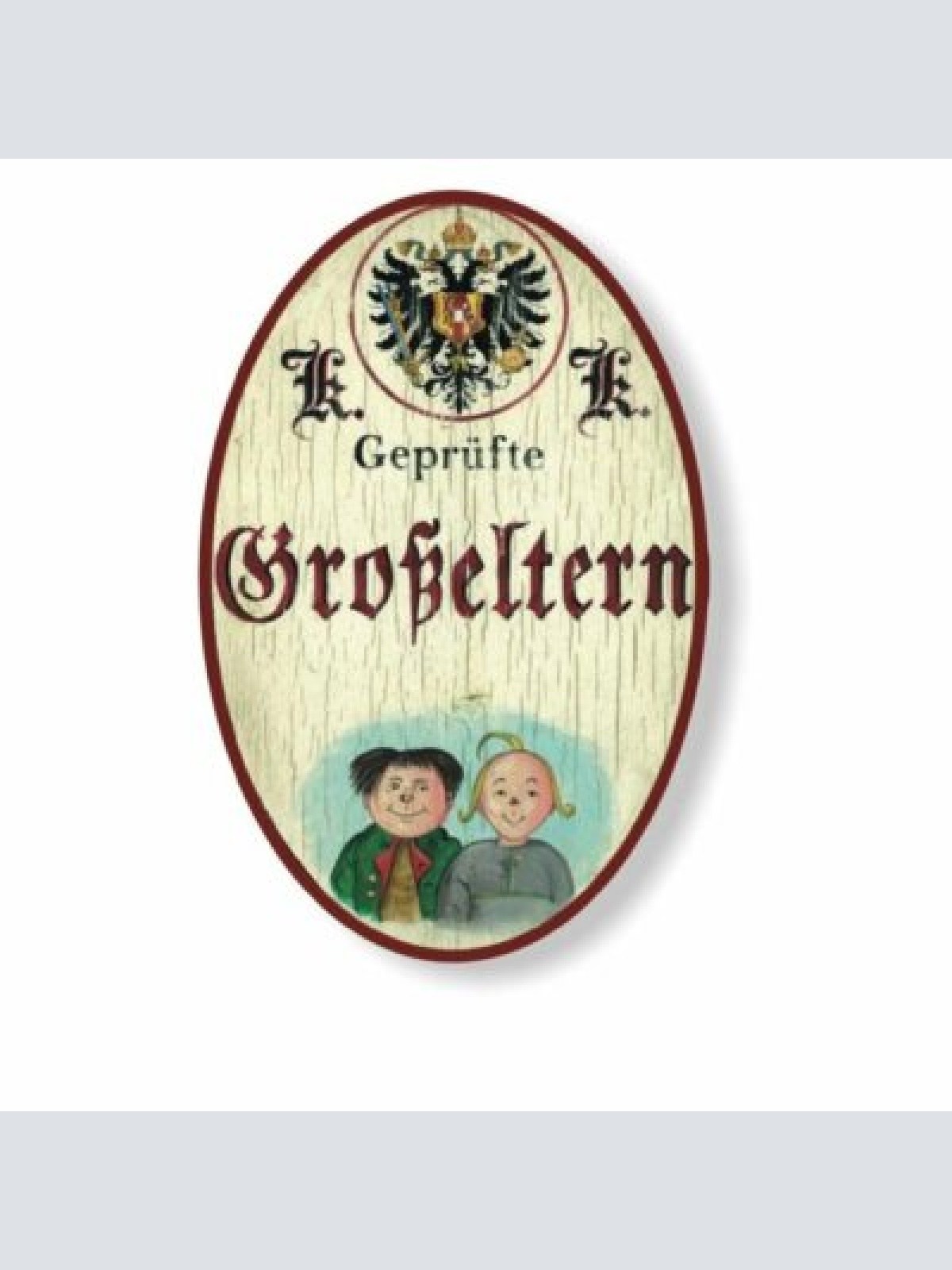 Kuk nostalgie holzschild geprüfte großeltern