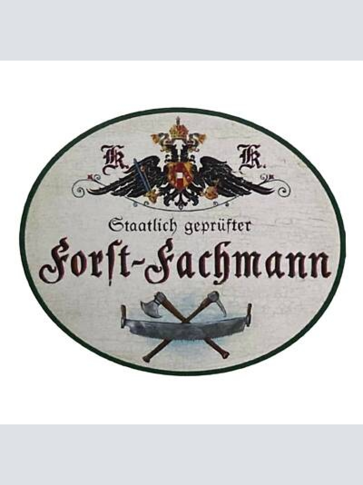 Kuk nostalgie holzschild geprüfter forst fachmann