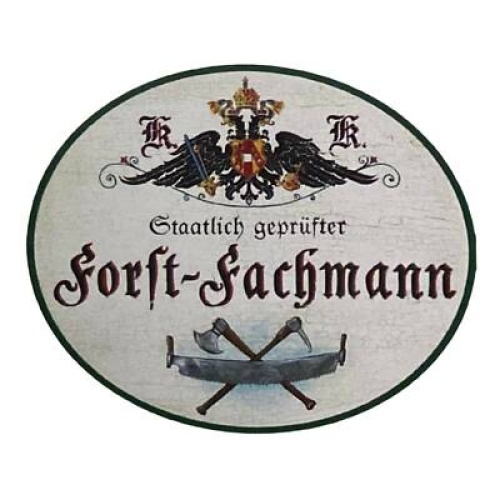 Kuk nostalgie holzschild geprüfter forst fachmann