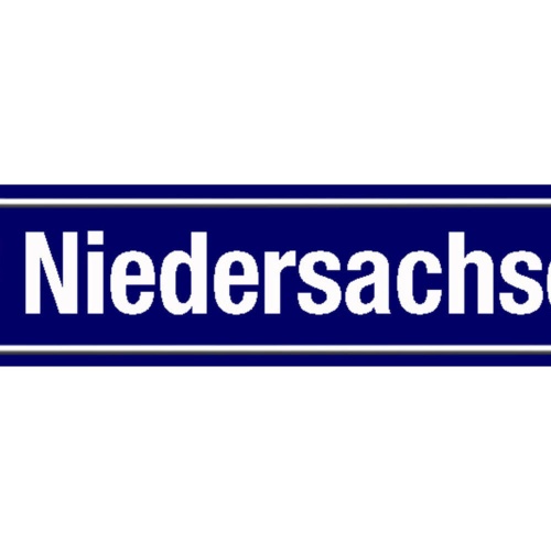 Schild Niedersachsen Deutschland Ort Straße Platz 46 x 10 Blech od. Holz