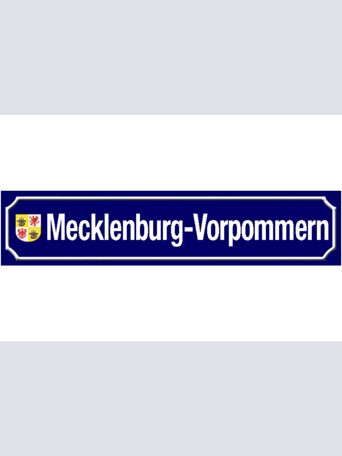 Schild Mecklenburg Vorpommern Deutschland Ort Straße Platz 46 x 10 Blech od.Holz