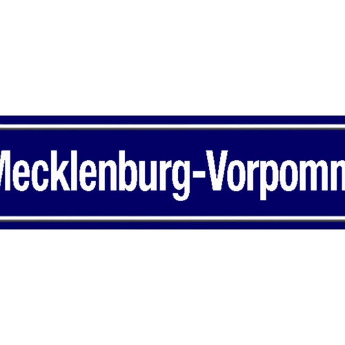 Schild Mecklenburg Vorpommern Deutschland Ort Straße Platz 46 x 10 Blech od.Holz