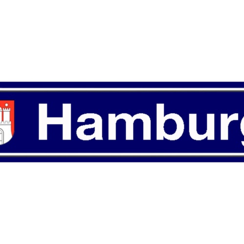 Schild Hamburg Deutschland Bundesland Ort Straße Platz 46 x 10 Blech od. Holz
