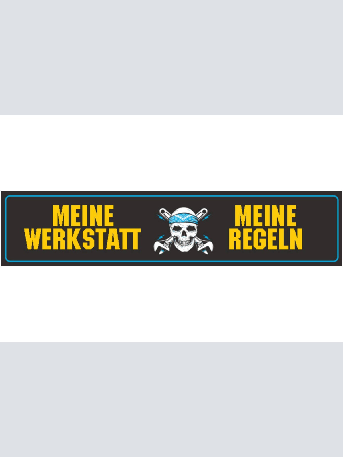 Schild Meine Werkstatt Regeln Werkzeug Mechaniker Garage 46 x 10 Blech od.Holz