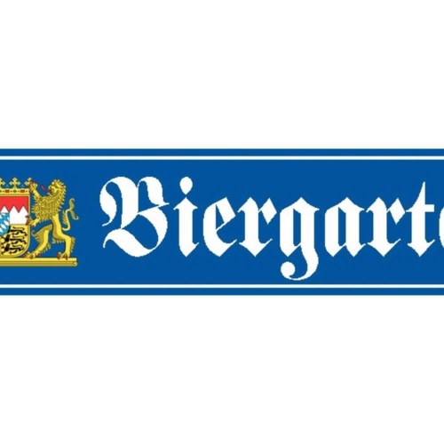 Schild Bier Garten Wirt Lokal Ausschank Alkohol Feiern 46 x 10 Blech od. Holz