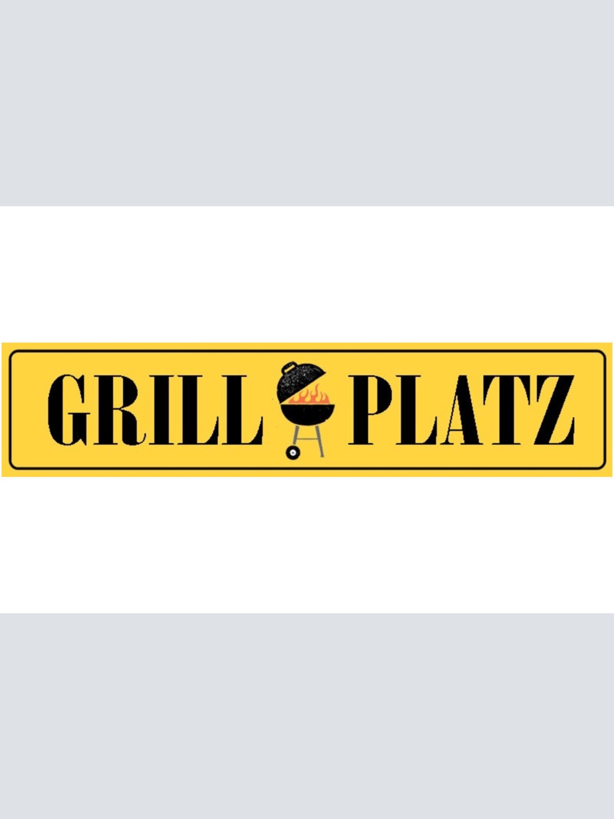 Schild Grill Platz Grillen Griller BBQ Fleisch Essen 46 x 10 Blech od. Holz