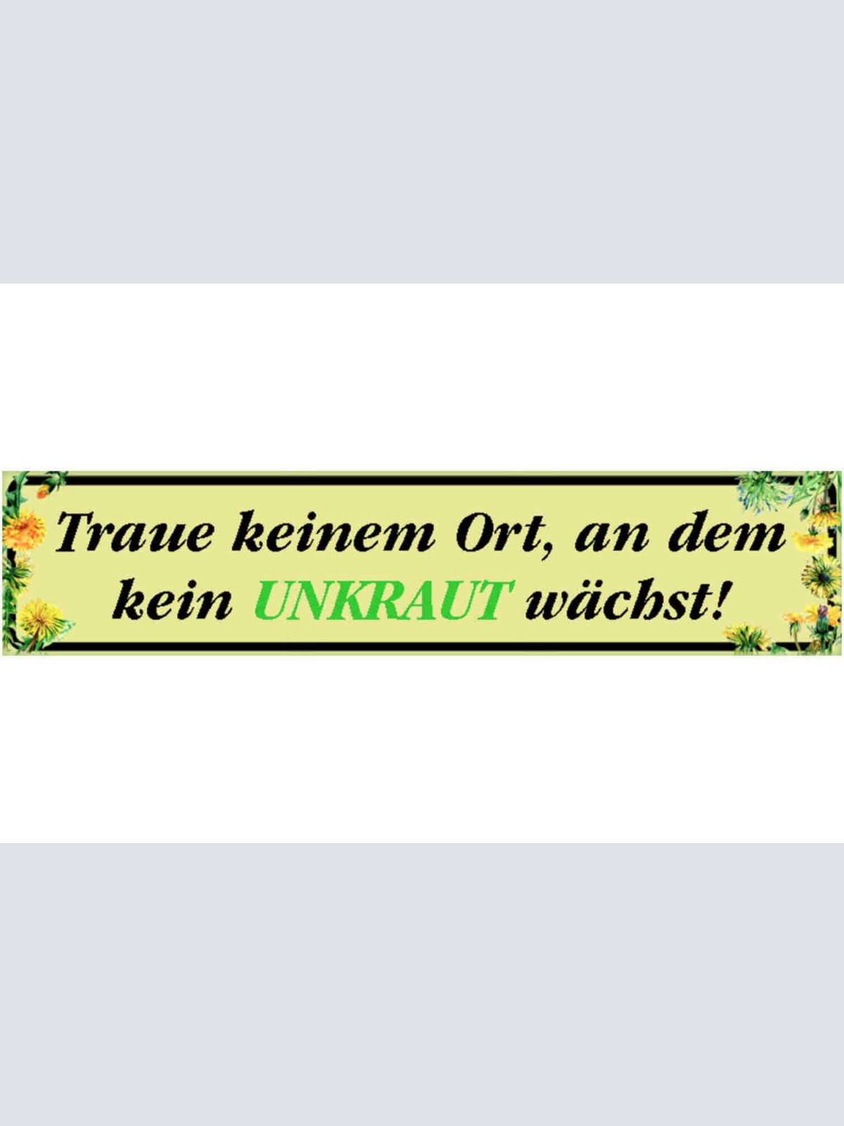 Schild Ort Unkraut Garten Pflanzen Kräuter Unordnung Beet 46 x 10 Blech od. Holz