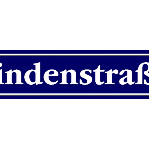 Schild Lindenstraße TV Serie Soap Ort Straße Platz 46 x 10 Blech od. Holz