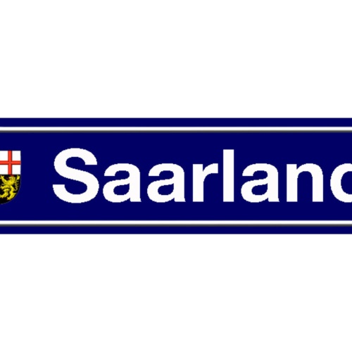 Schild Saarland Deutschland Bundesland Ort Straße Platz 46 x 10 Blech od. Holz