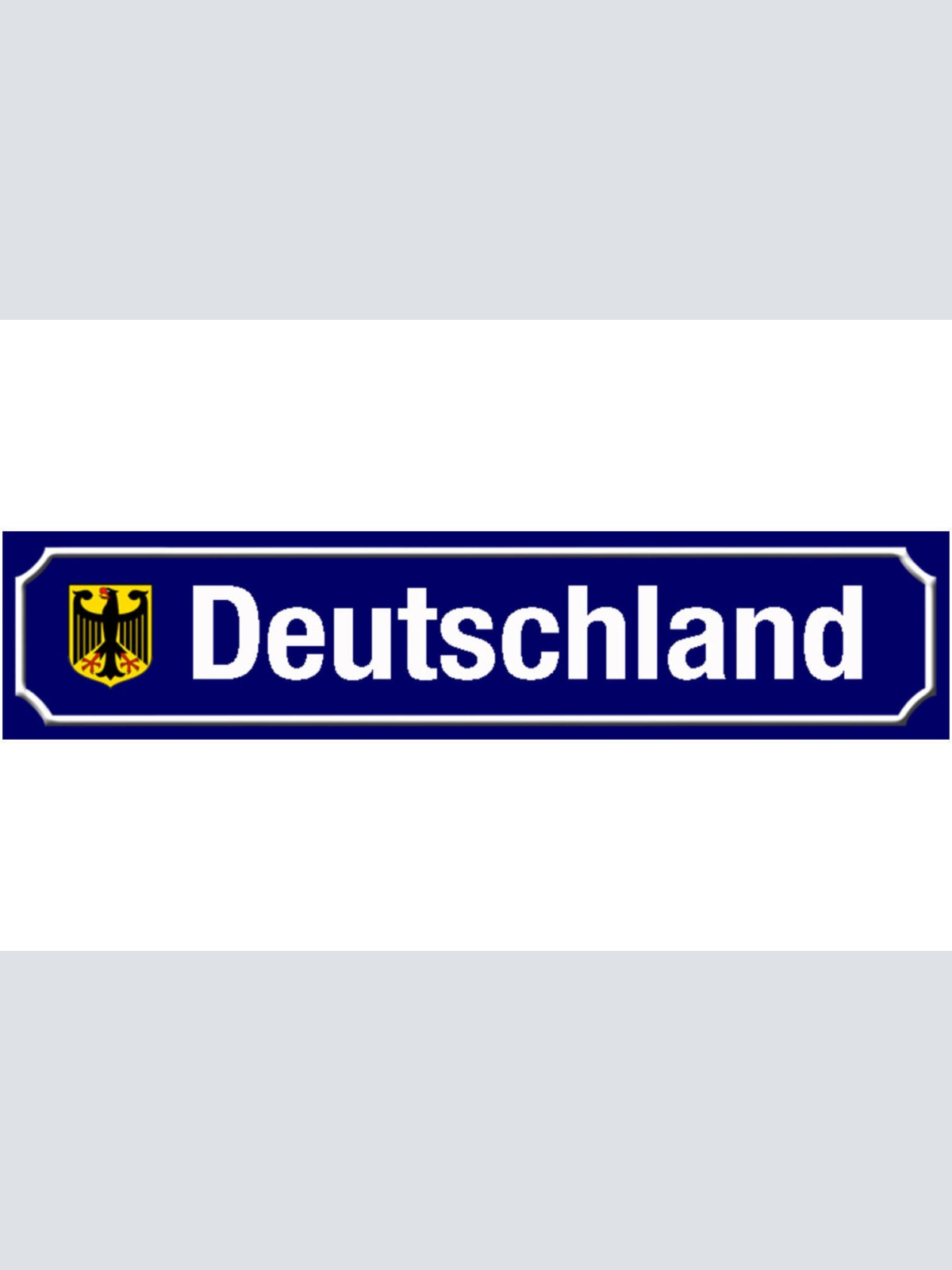 Schild Deutschland Germany Republik Ort Straße Platz 46 x 10 Blech od. Holz