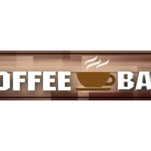 Schild Coffee Bar Café Kaffee Haus Trinken Tasse Kuchen 46 x 10 Blech od. Holz