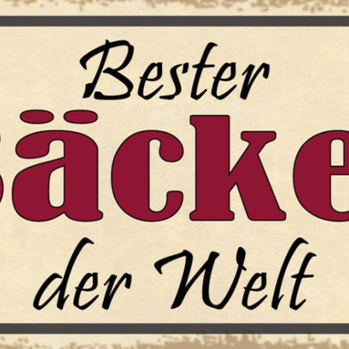 Schild Bester Bäcker Der Welt Bäckerei Brot Backwaren 27x10 Blech od.Holz