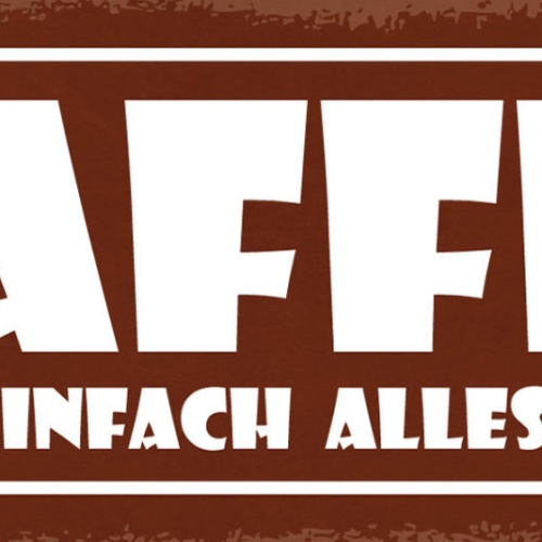 Schild Kaffee Macht Alles Besser Trinken Café Koffein 27x10 Blech od.Holz