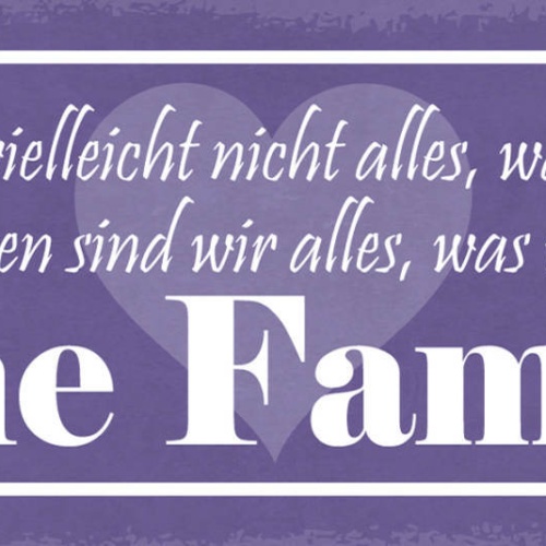 Schild Wir Haben Vielleicht Nicht Alles Was Wir Wollen Zusammen Eine Familie