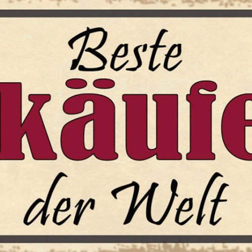 Schild Beste Verkäuferin Der Welt Verkauf Geschäft Frau 27x10 Blech od.Holz