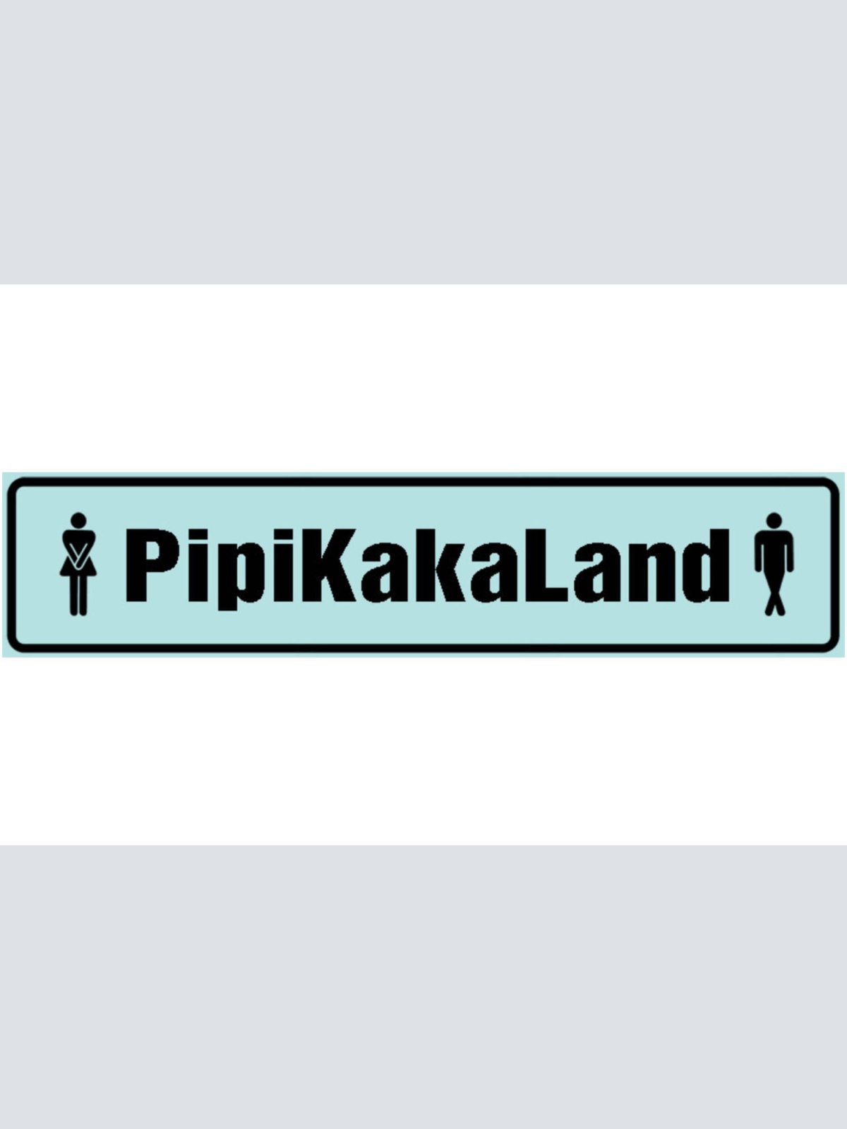 Schild Pipi Kaka Land WC Toilette Klo Mann Frau 46 x 10 Blech od. Holz