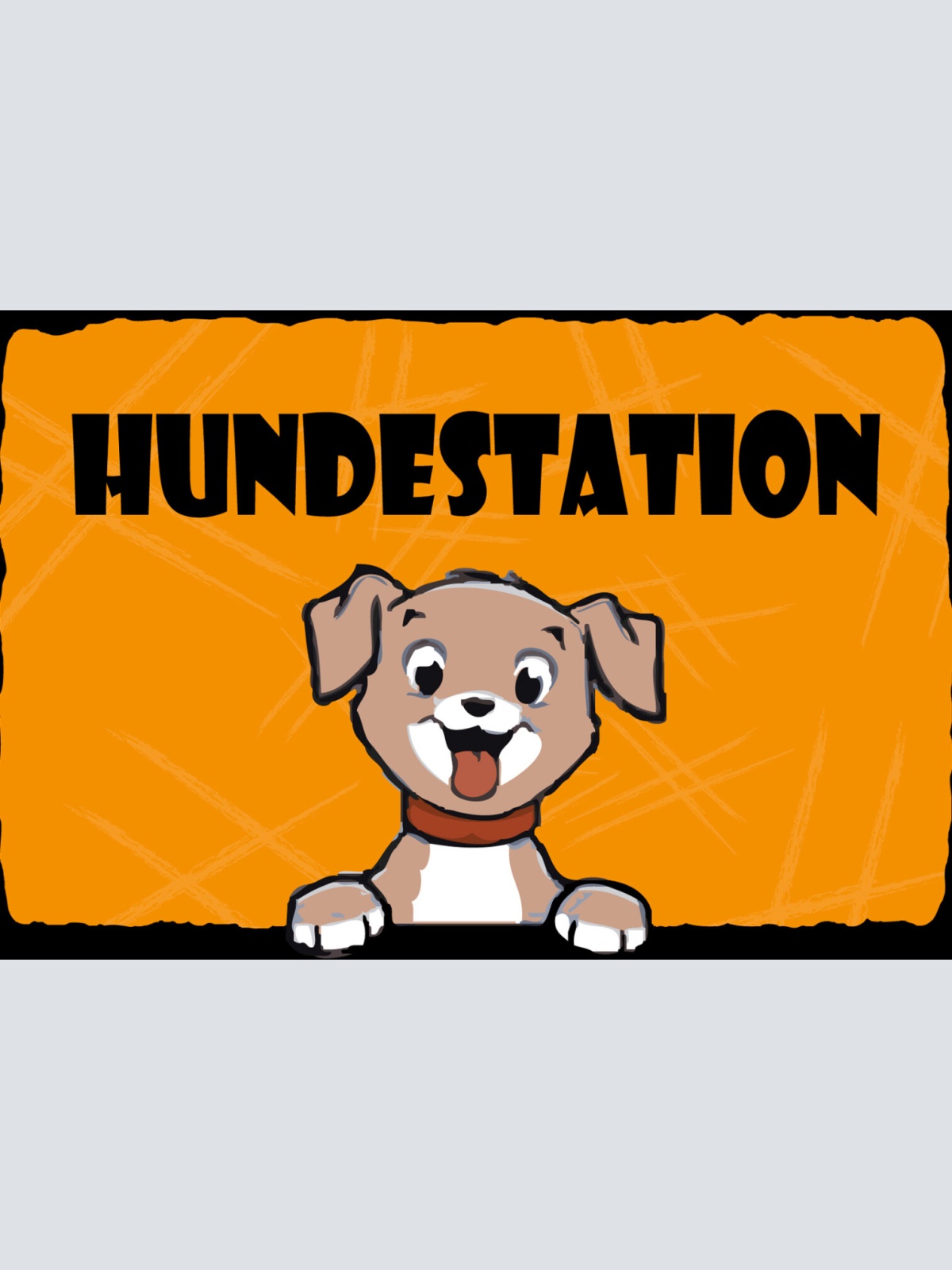Schild Spruch Hundestation Hund Hunde JW