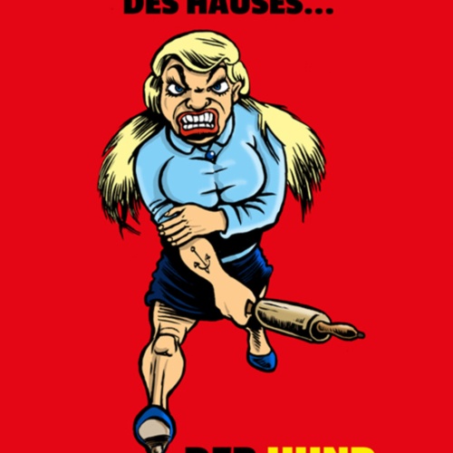 Schild Spruch Vorsicht vor der Frau des Hauses Der Hund ist harmlos Warnung JW