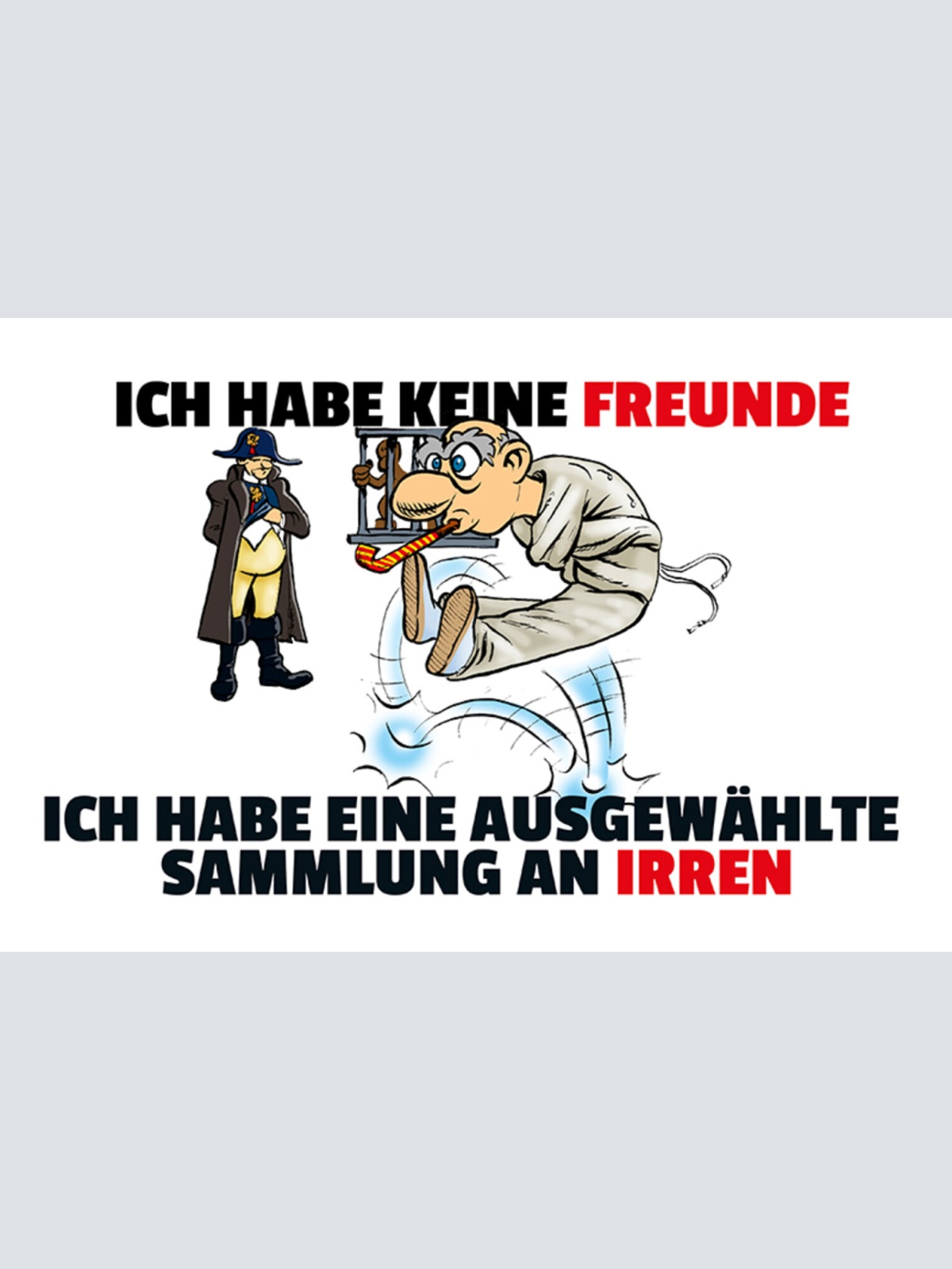 Schild Spruch Ich habe keine Freunde Ich habe eine Sammlung an Irren JW