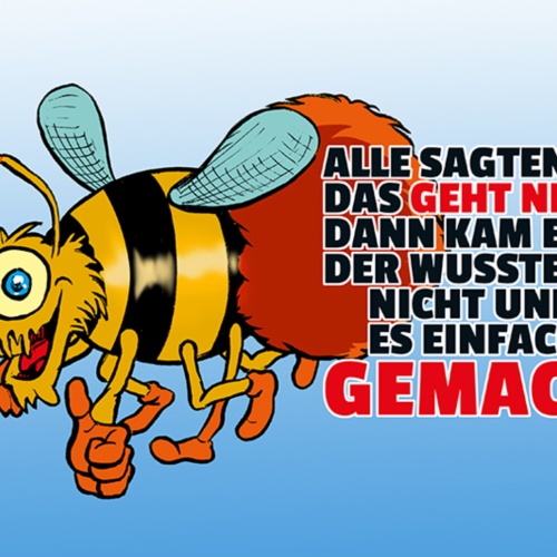 Schild Spruch Alle sagten das geht nicht Dann kam einer der wusste das nicht  JW