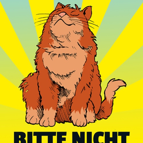 Schild Spruch Nutzkatze Bitte nicht stören JW