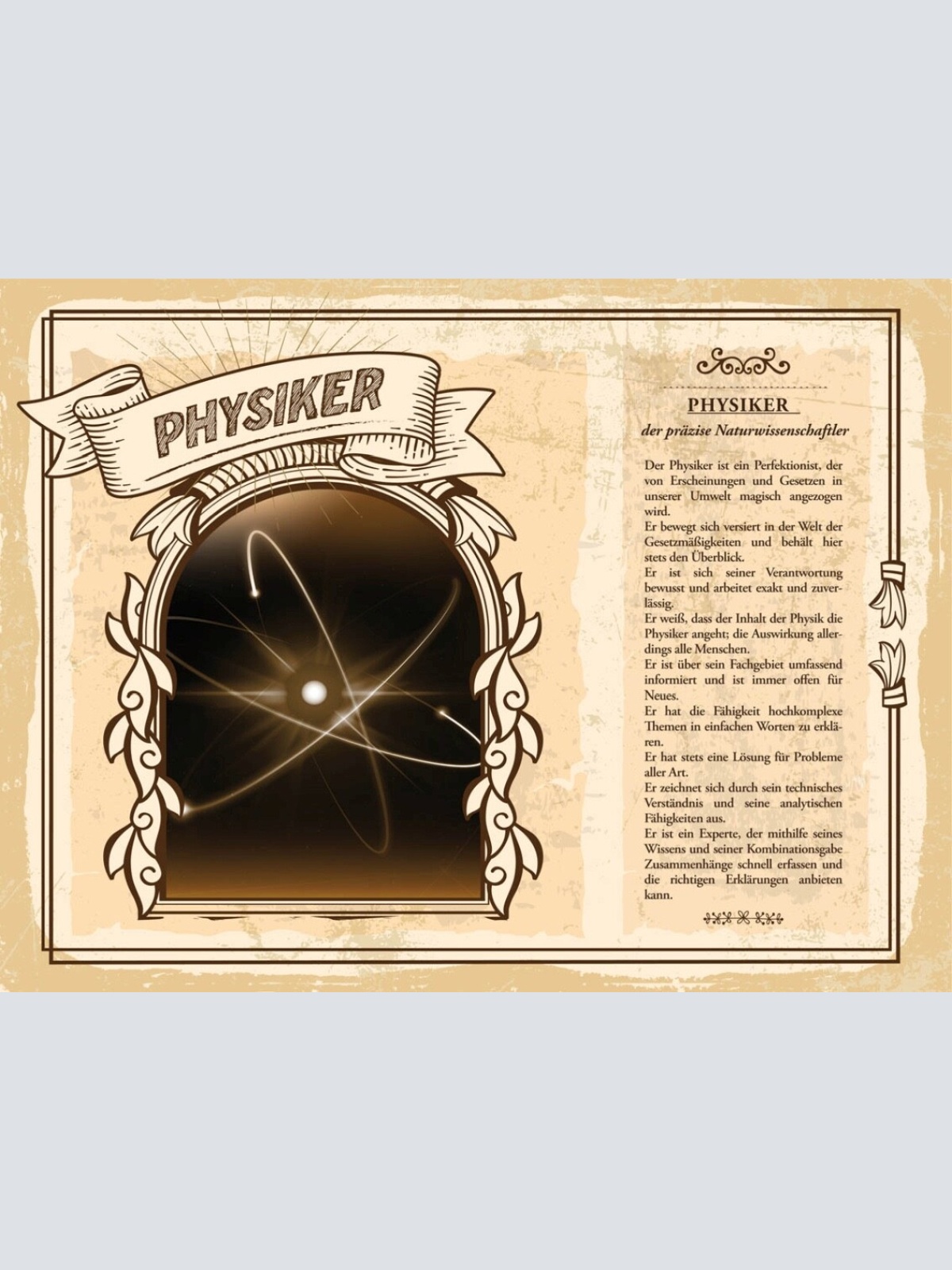 Schild Physiker Beruf Physik Forscher Forschung 12x18 20x30 30x40 Blech/Holz