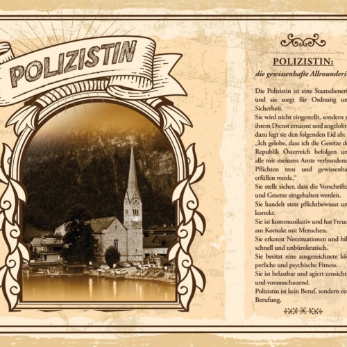 Schild Polizistin Beruf Polizei Beamtin Gendarmin 12x18 20x30 30x40 Blech/Holz