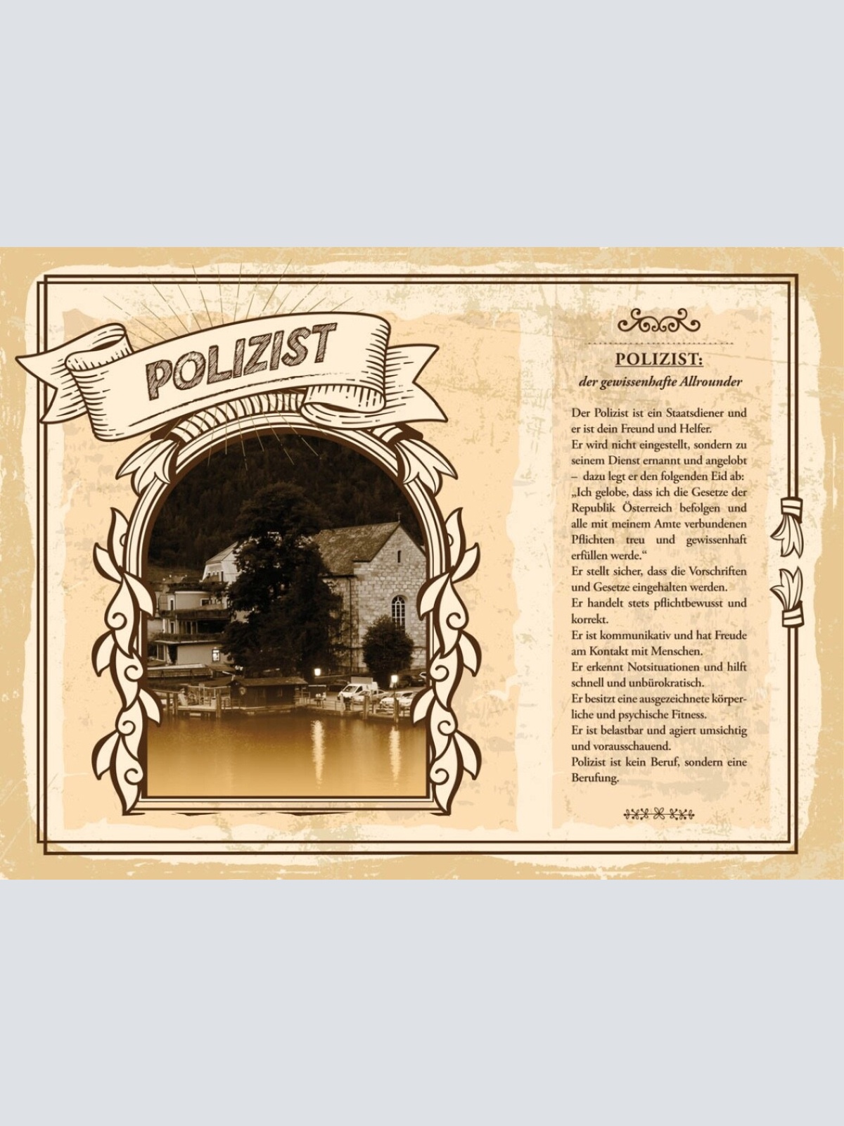 Schild Polizist Beruf Polizei Beamter Gendarm 12x18 20x30 30x40 Blech/Holz