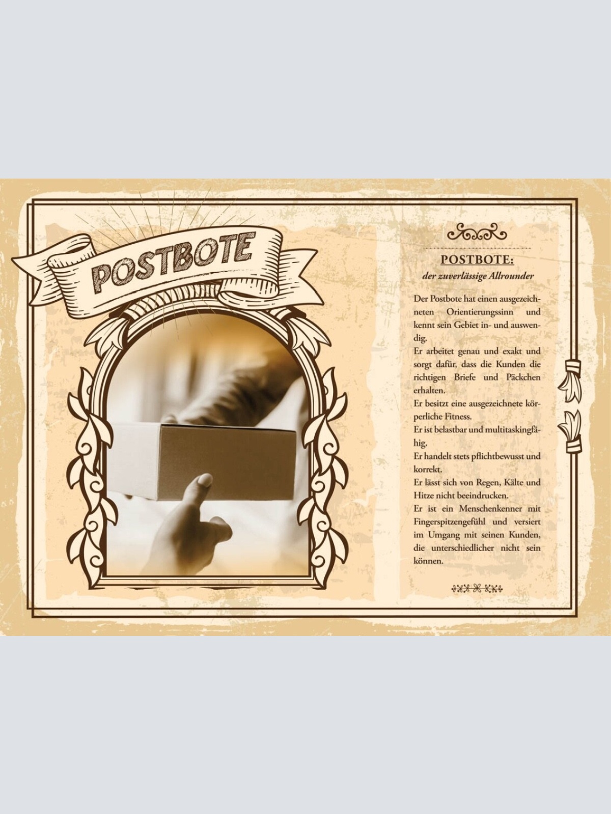 Schild Postbote Beruf Briefträger Post Zusteller 12x18 20x30 30x40 Blech/Holz