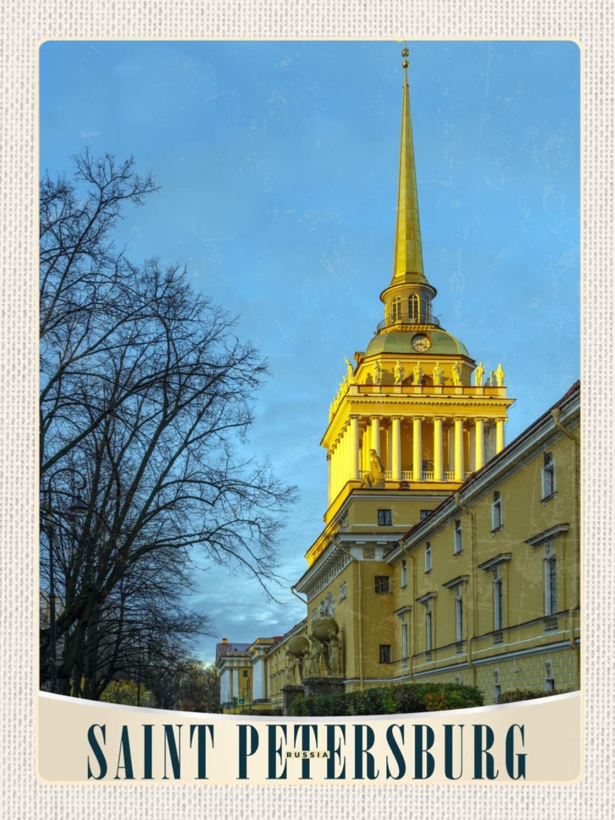 Schild Saint Petersburg Russia Russland Admiralität 12x18 20x30 30x40 Blech/Holz