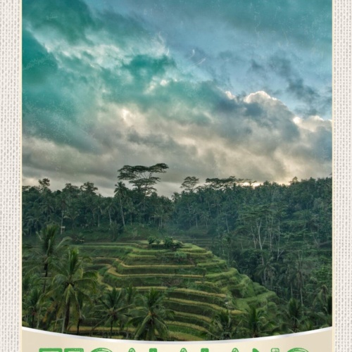 Schild Tegalalang Indonesia Indonesien Reisfelder 12x18 20x30 30x40 Blech/Holz