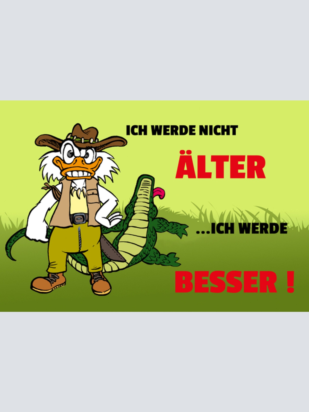 Schild Spruch Ich werde nicht älter Ich werde besser JW