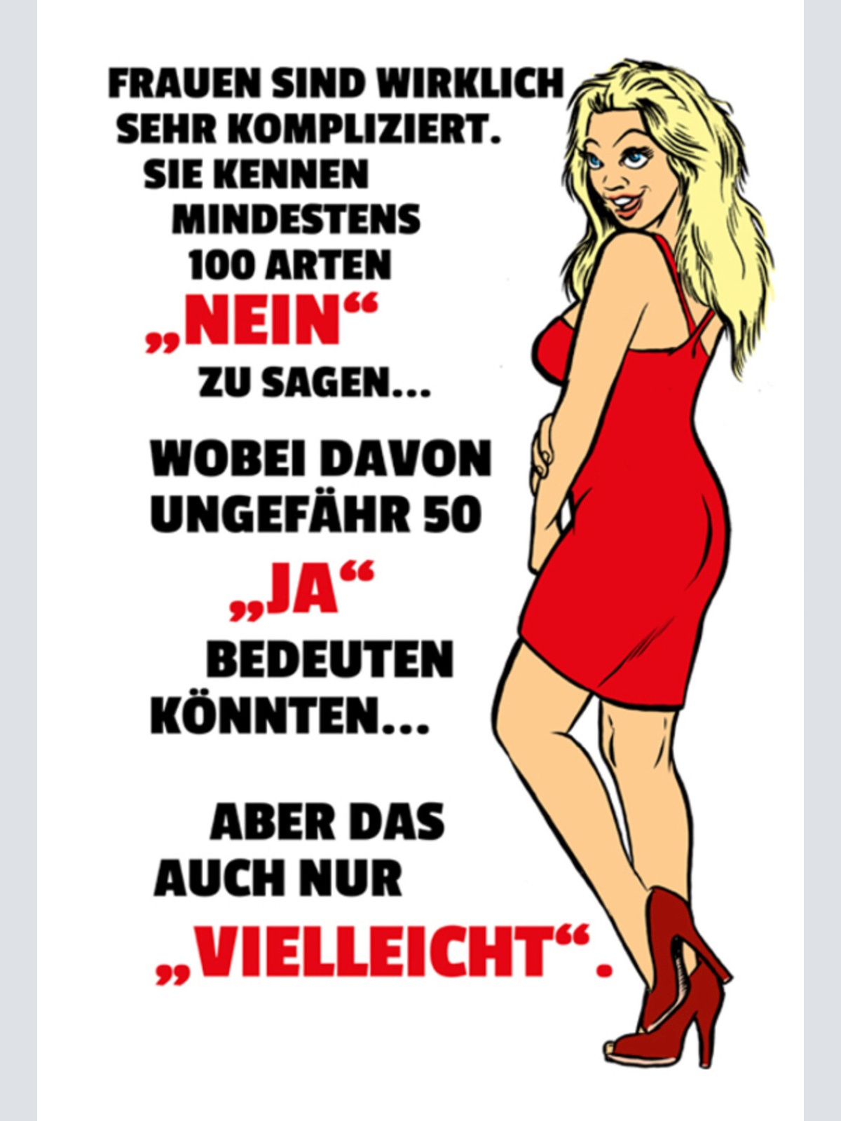 Schild Spruch Frauen sind nicht wirklich sehr kompliziert Vielleicht JW
