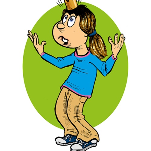 Schild Spruch Kopf hoch sonst rutscht das Krönchen runter Prinzessin Adel JW